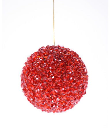 Red Crystal Ball Ornament