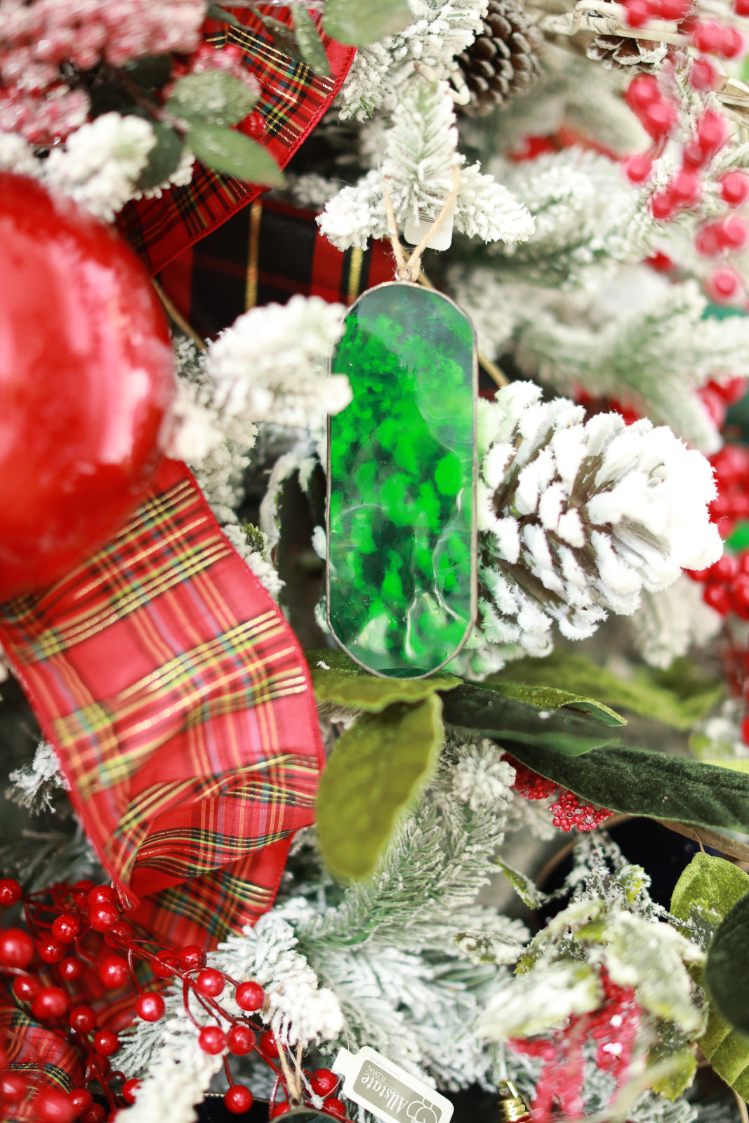 Green Glass Ornament - Available in Two Sizes