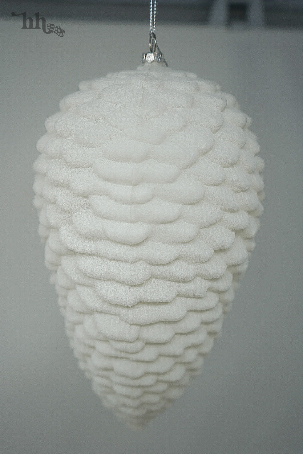 White Flocked Pinecone - Set of 2