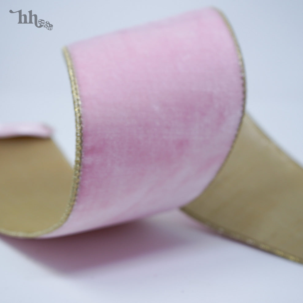 Metallic Velvet Ribbon with Woven Edge - Gold - 3/8 inch - 1 Yard – Sugar  Pink Boutique