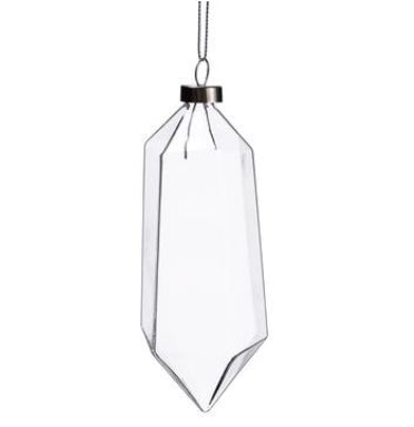 Glass Crystal Shape Ornament - Available in Two Sizes