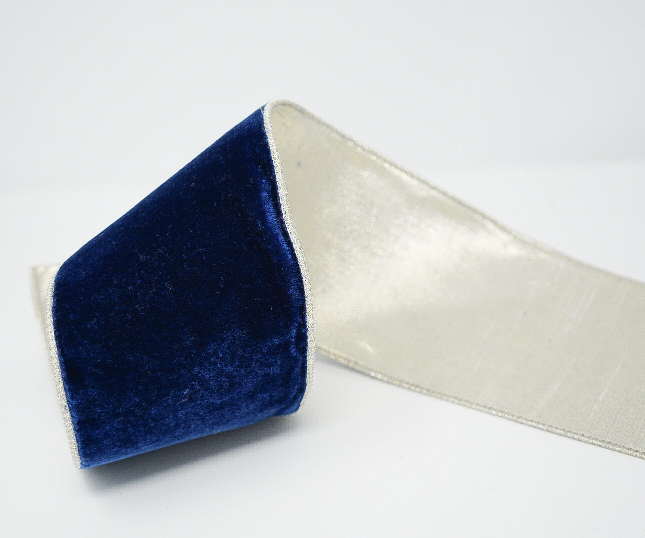 Royal Blue Velvet Ribbon with Silver Edges – Hello Holidays