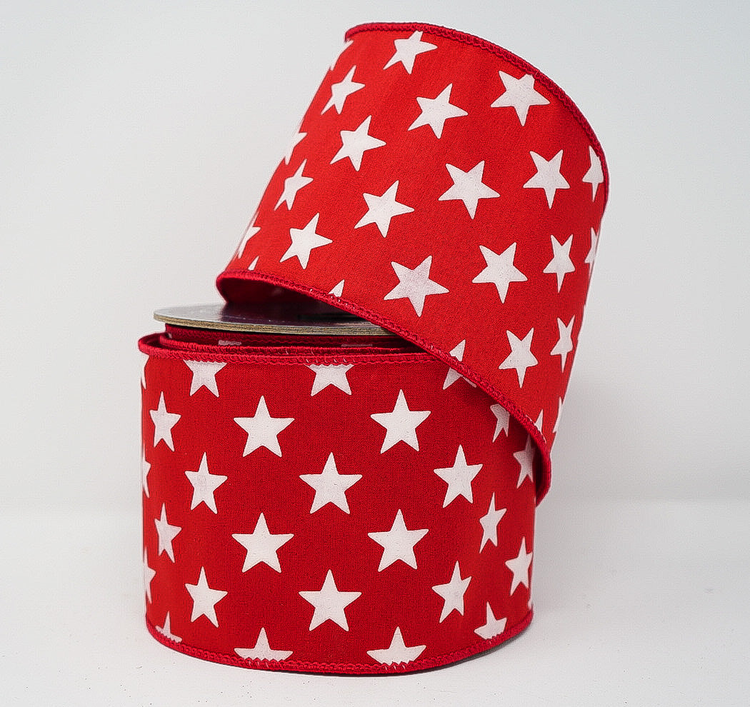 Stars Ribbon - Available in Red and Blue